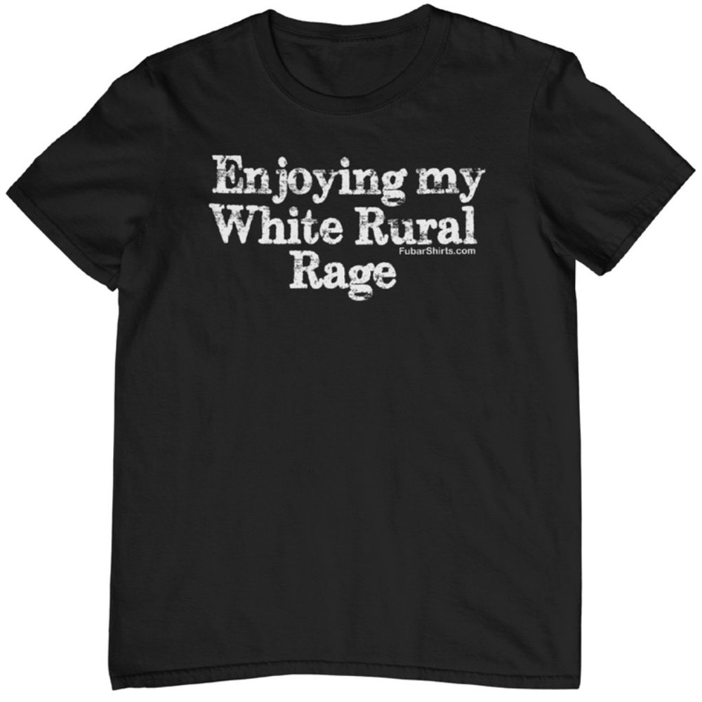 Enjoying My White Rural Rage T-shirt